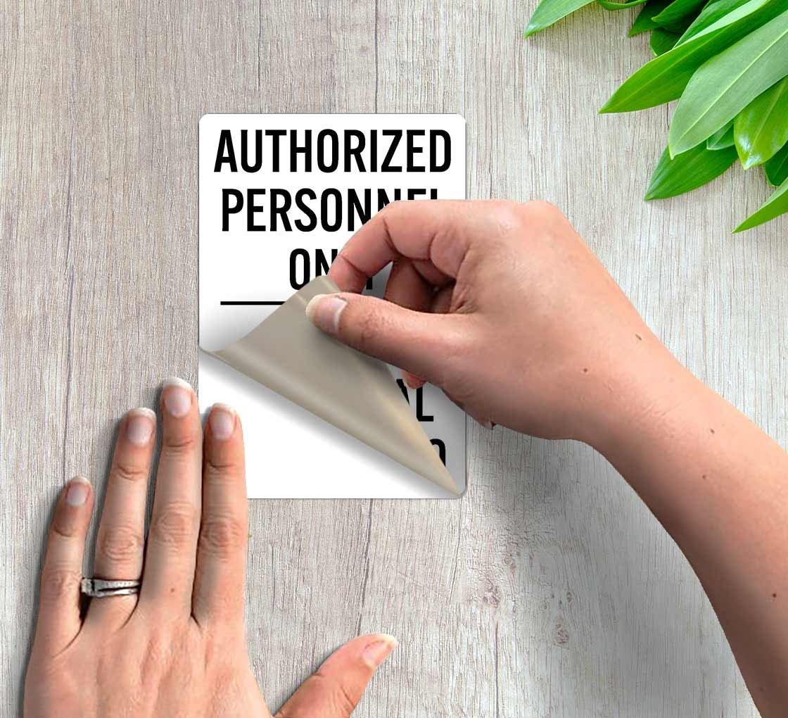 Bilingual Authorized Personnel Only Decal (Non Reflective)