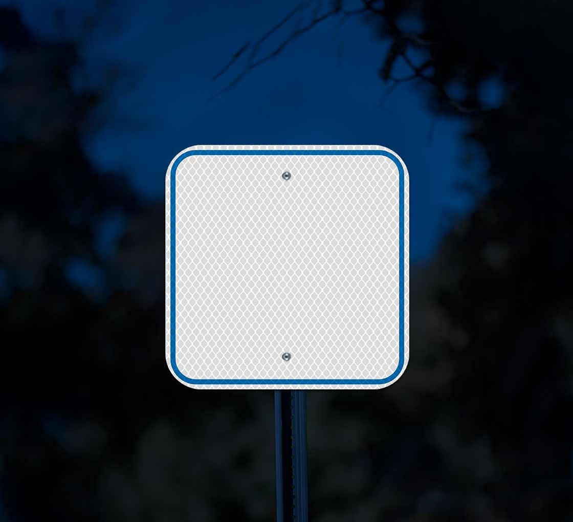 Blank Bordered Parking Aluminum Sign (Diamond Reflective)