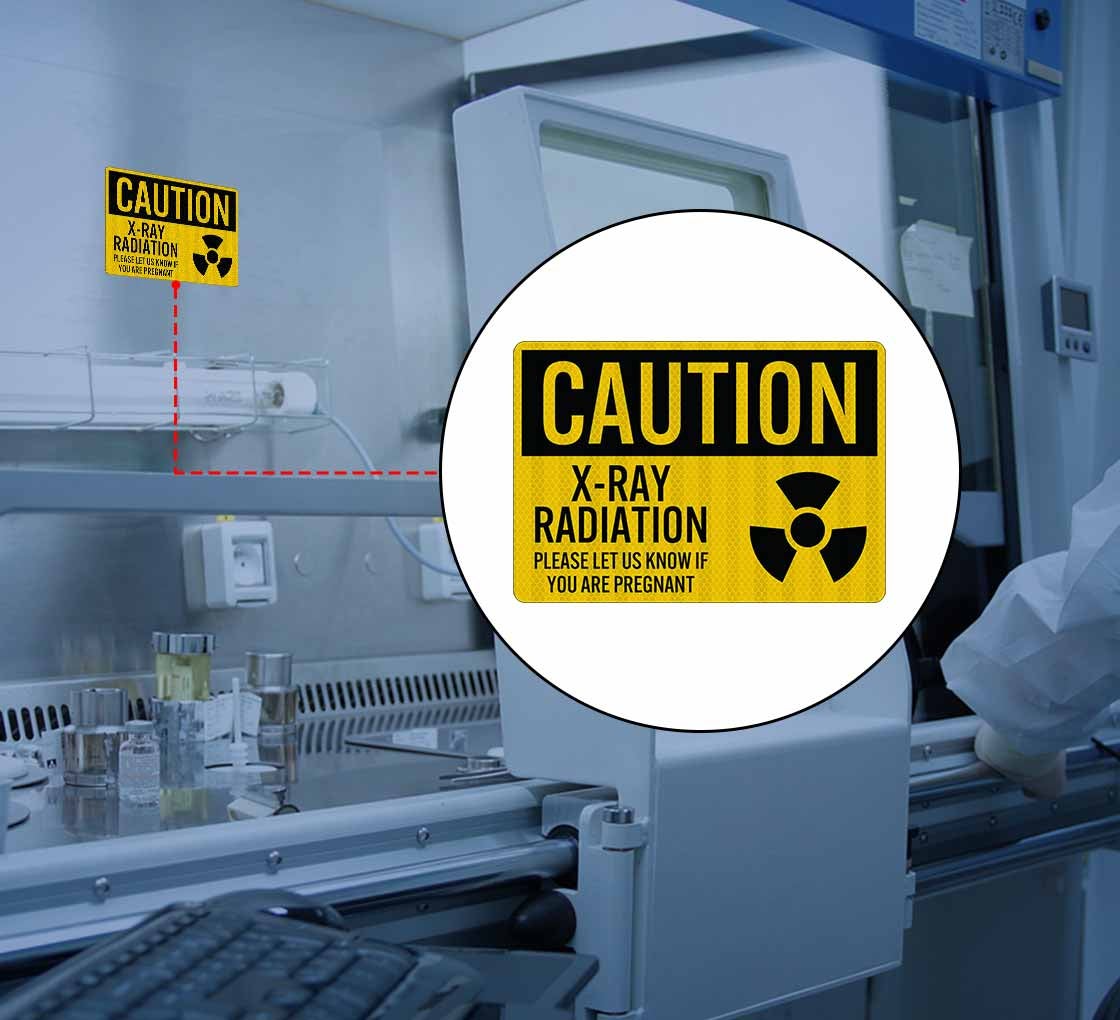 Caution X Ray Radiation Decal (EGR Reflective)