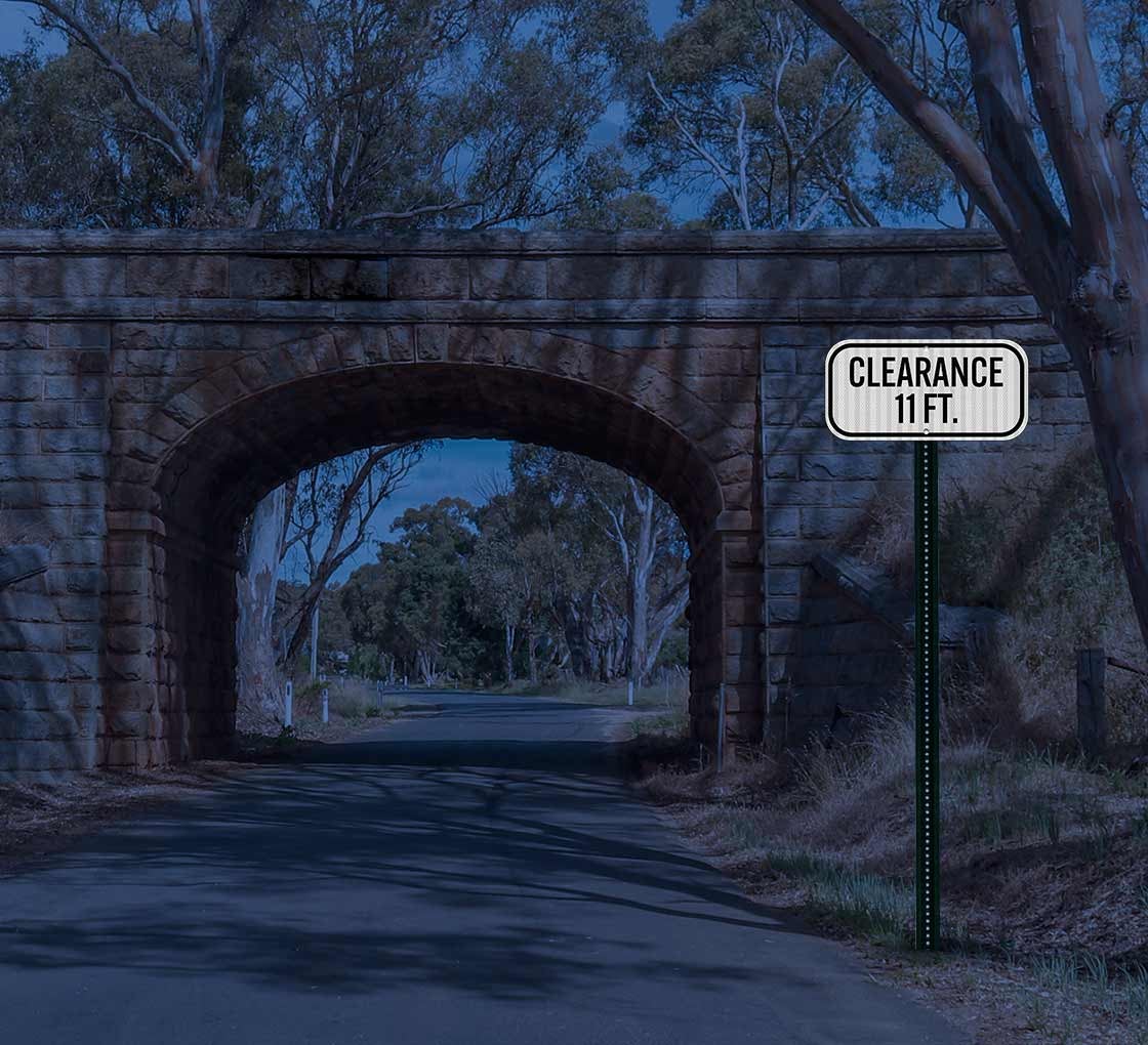 Low Clearance 11 Ft Aluminum Sign (HIP Reflective)