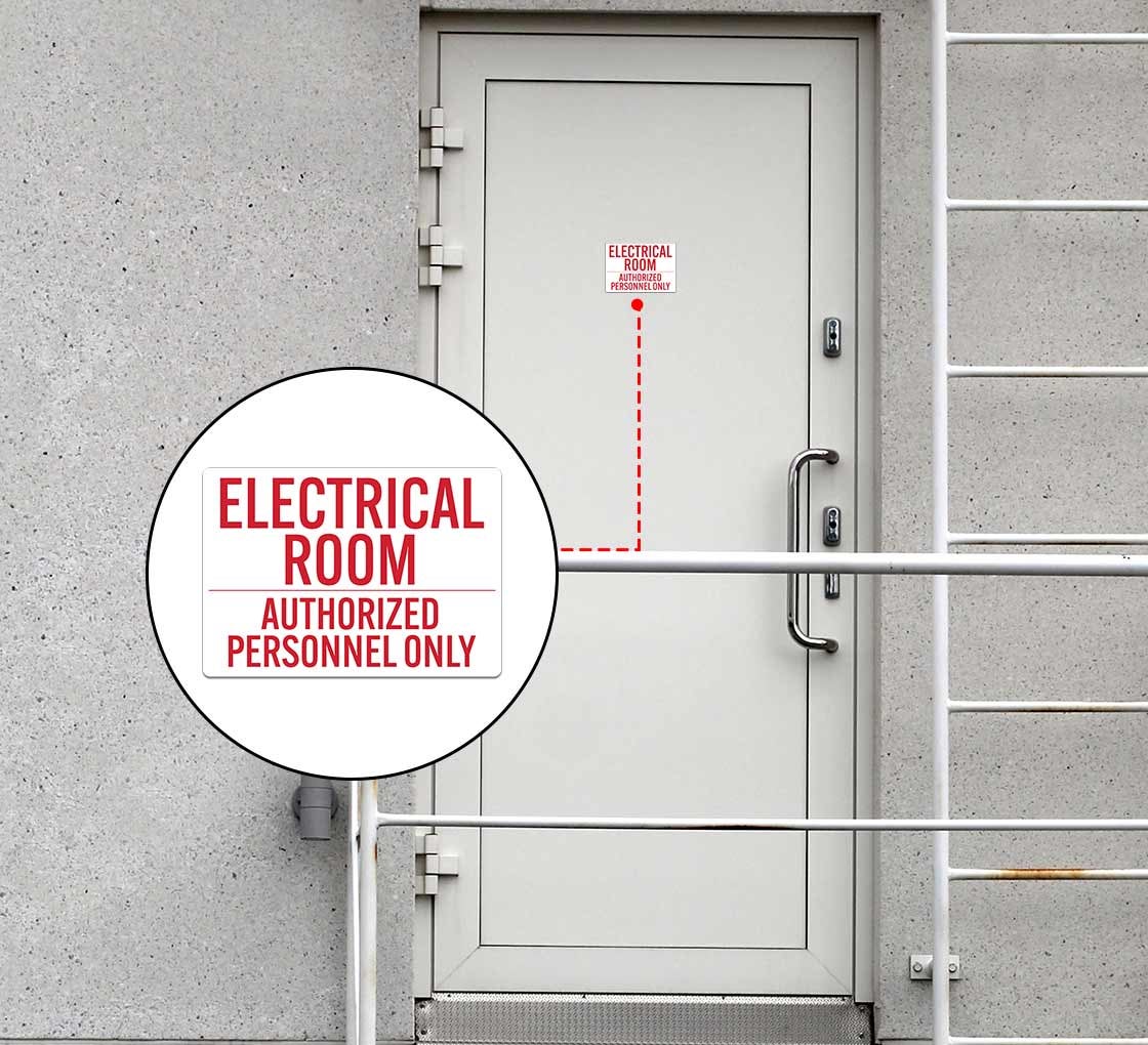 Electrical Room Authorized Personnel Only Decal (Non Reflective)