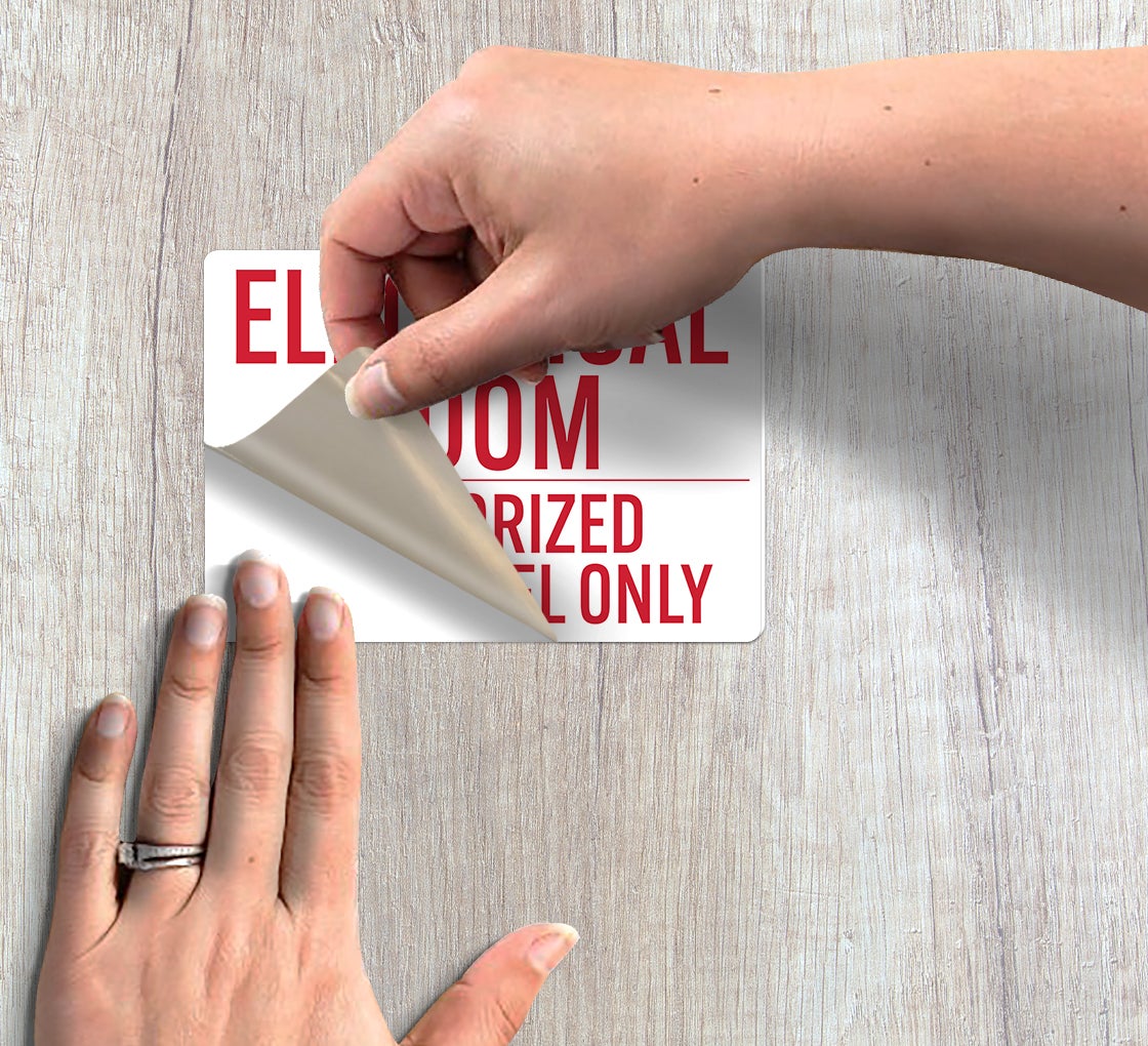 Electrical Room Authorized Personnel Only Decal (Non Reflective)