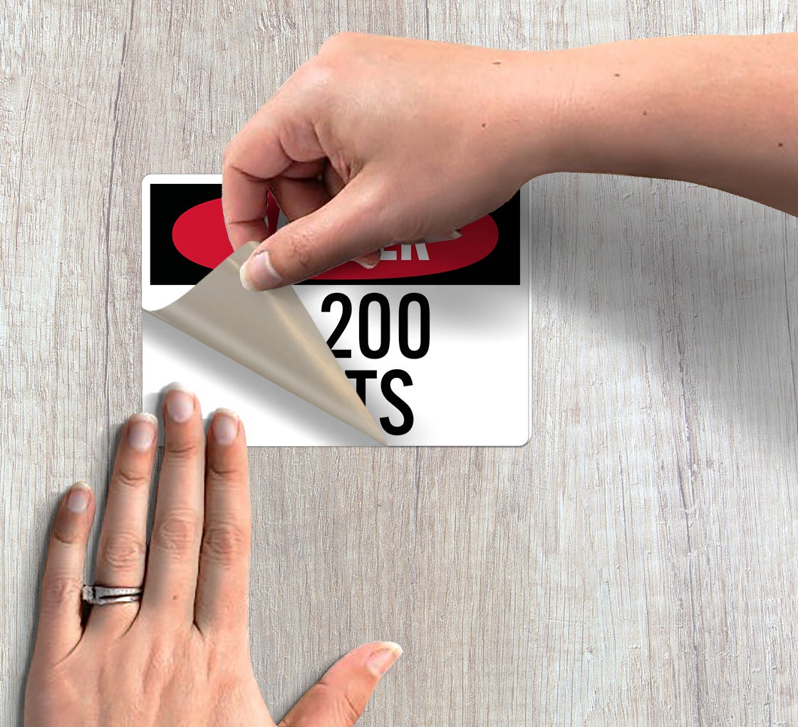 OSHA Danger 13200 Volts Decal (Non Reflective)