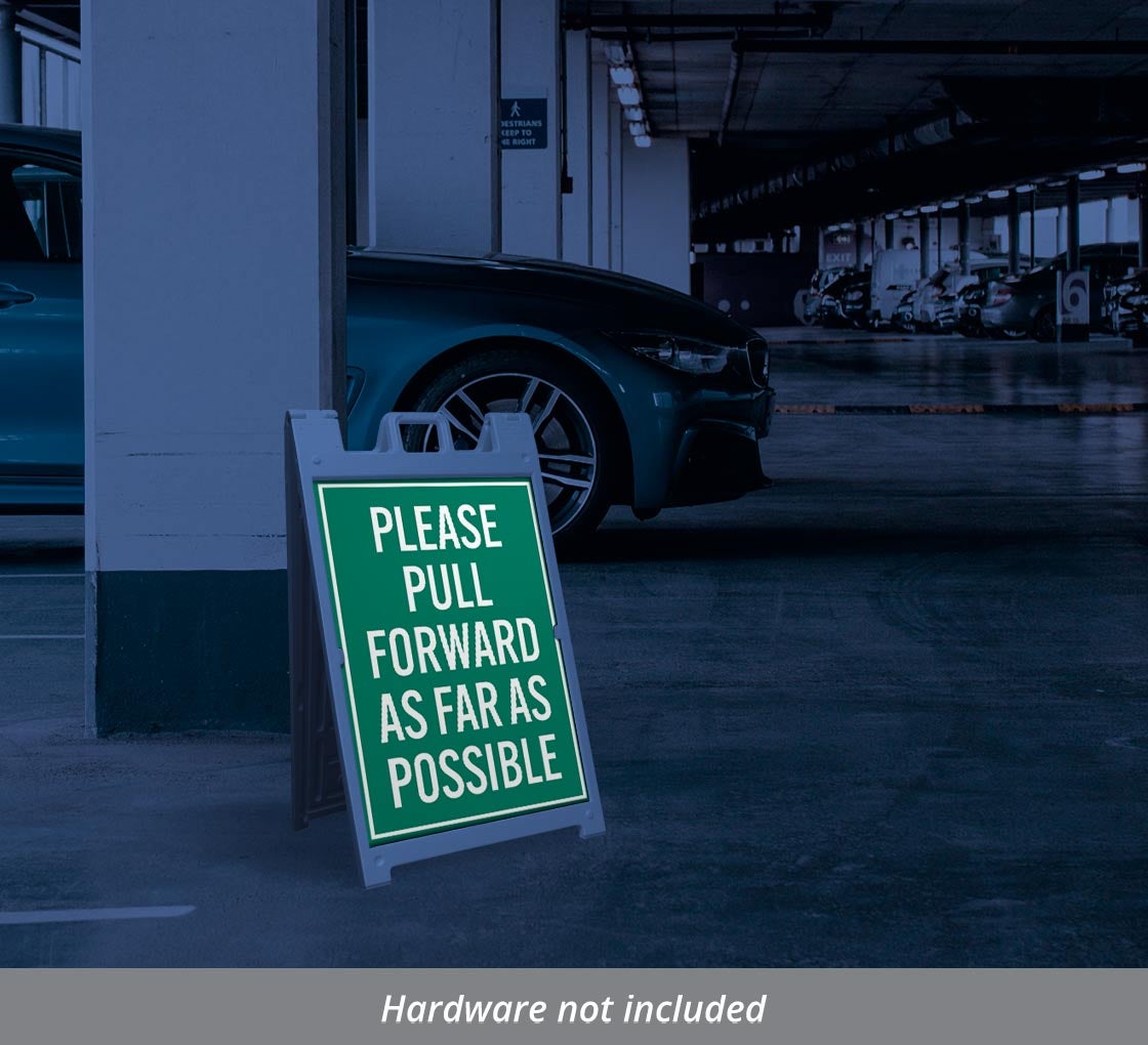 Please Pull Forward As Far As Possible Corflute Sign (Reflective)