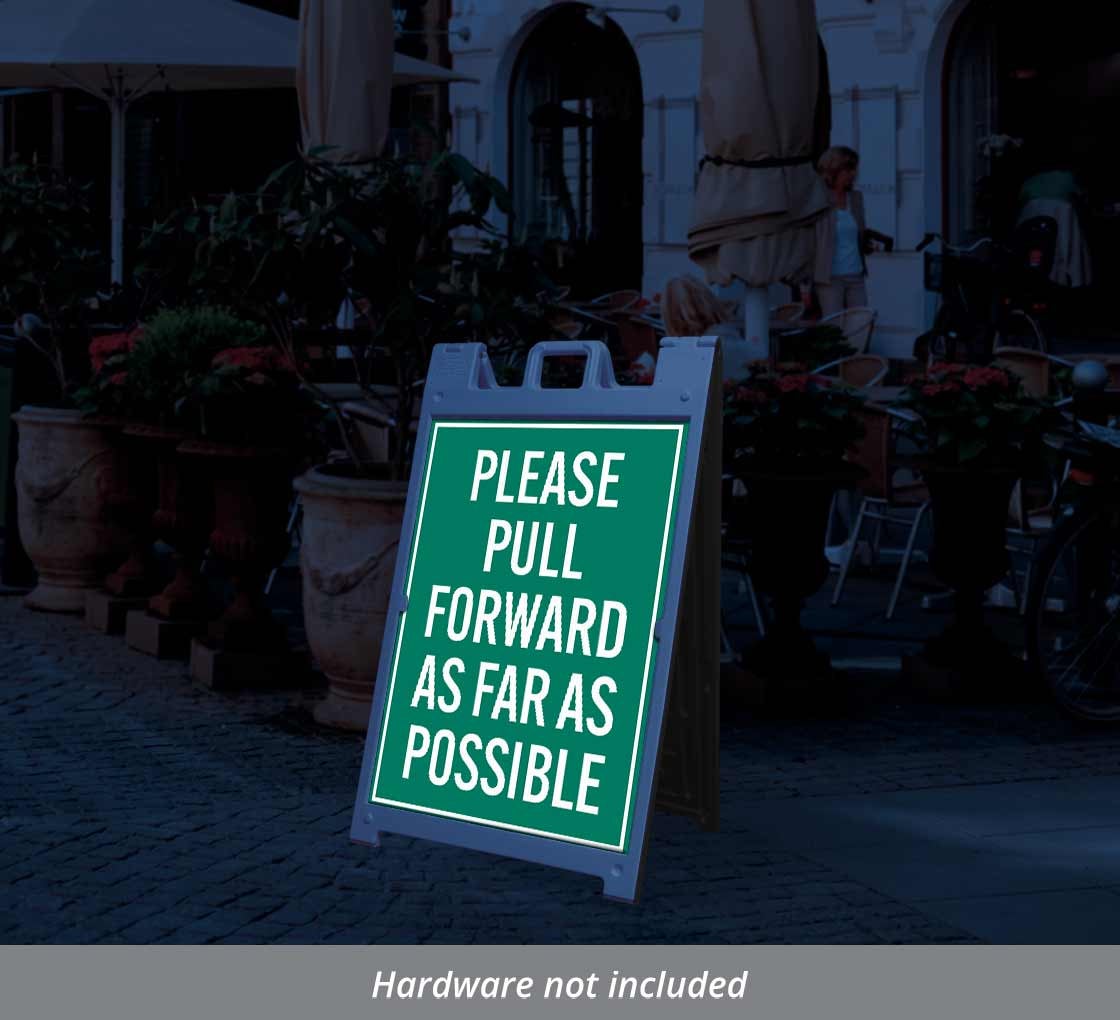 Please Pull Forward As Far As Possible Corflute Sign (Reflective)