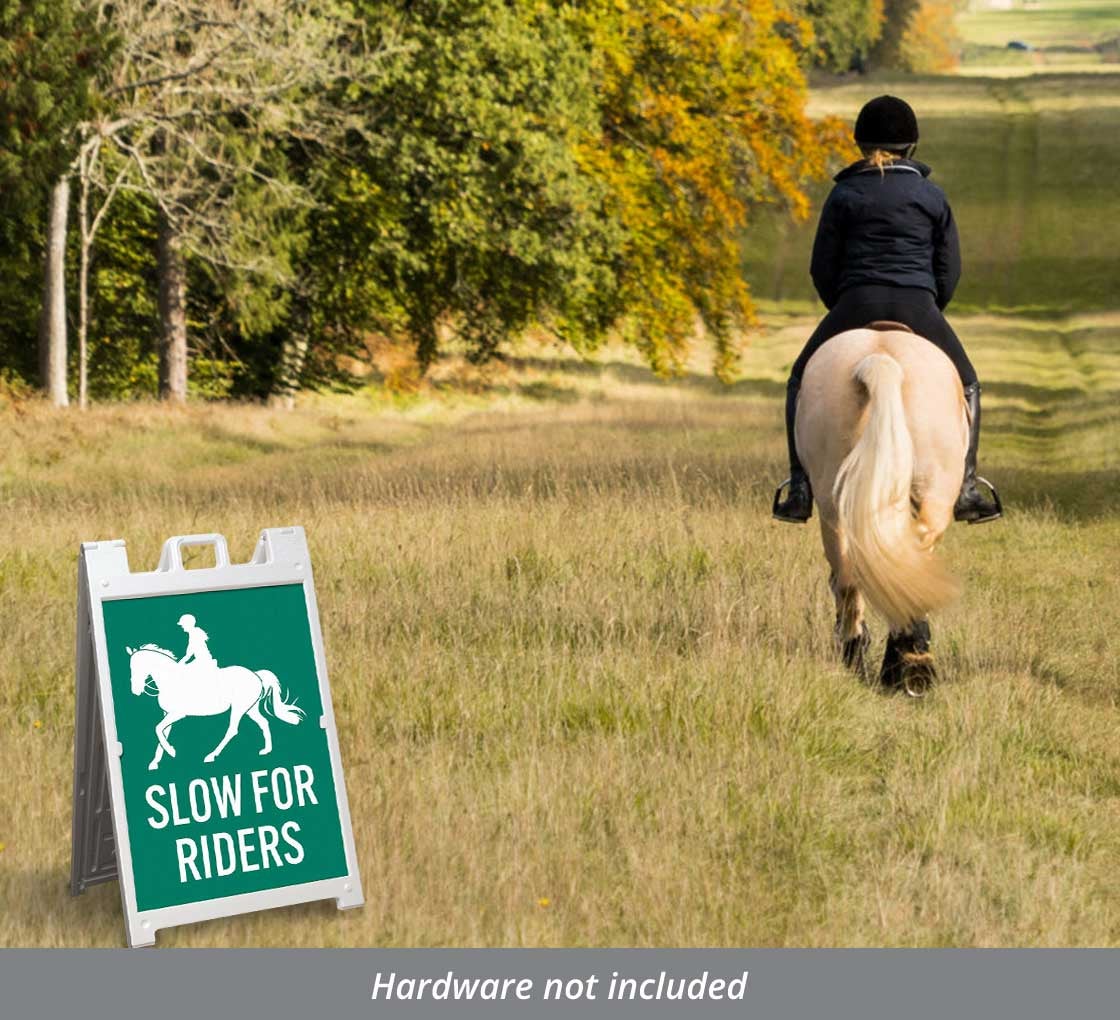 Slow For Riders Corflute Sign (Non Reflective)