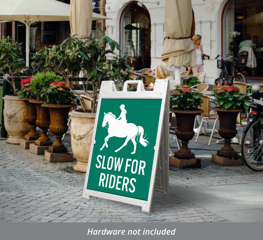 Slow For Riders Corflute Sign (Non Reflective)