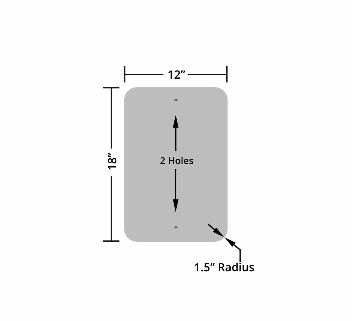 Speed Reduction Aluminum Sign (EGR Reflective)