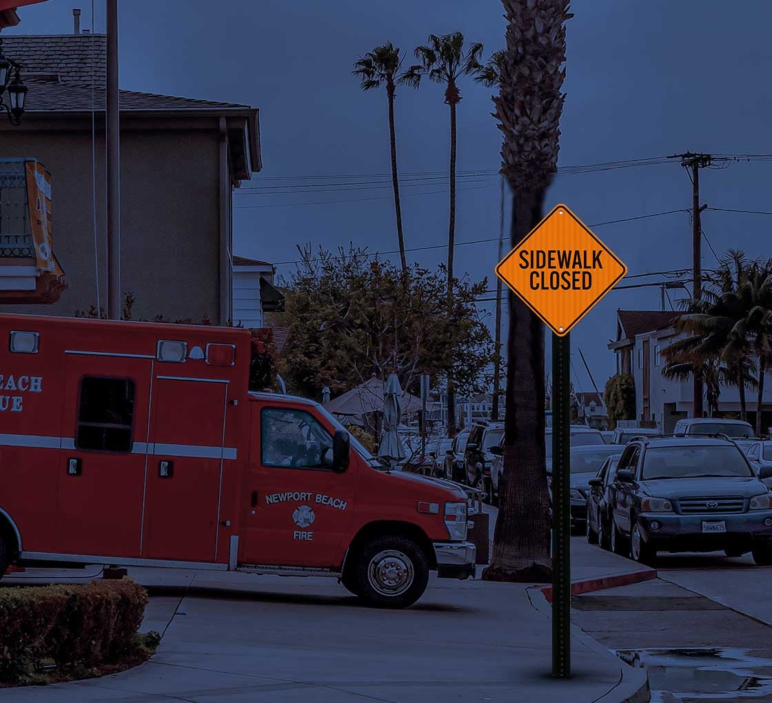 Sidewalk Closed Aluminum Sign (EGR Reflective)