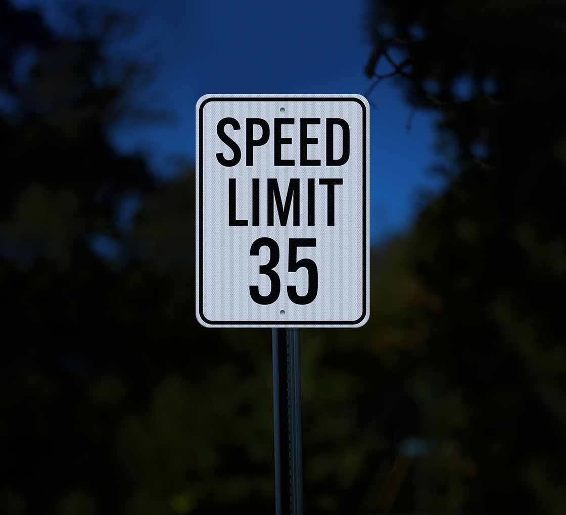 Shop for Speed Limit 35 Aluminum Sign (EGR Reflective) | BannerBuzz