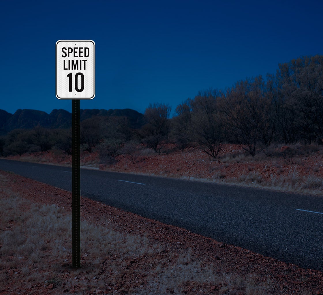 MUTCD Speed Limit 10 Aluminum Sign (HIP Reflective)