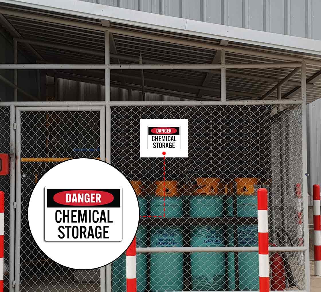 OSHA Chemical Hazard Decal (Non Reflective)