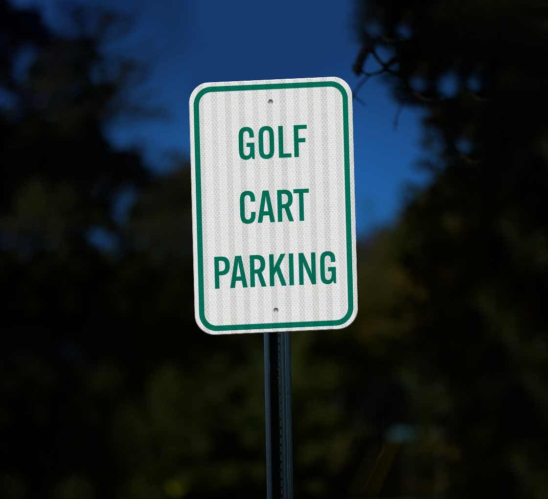 Shop for Golf Cart Parking Aluminum Sign (EGR Reflective) BannerBuzz