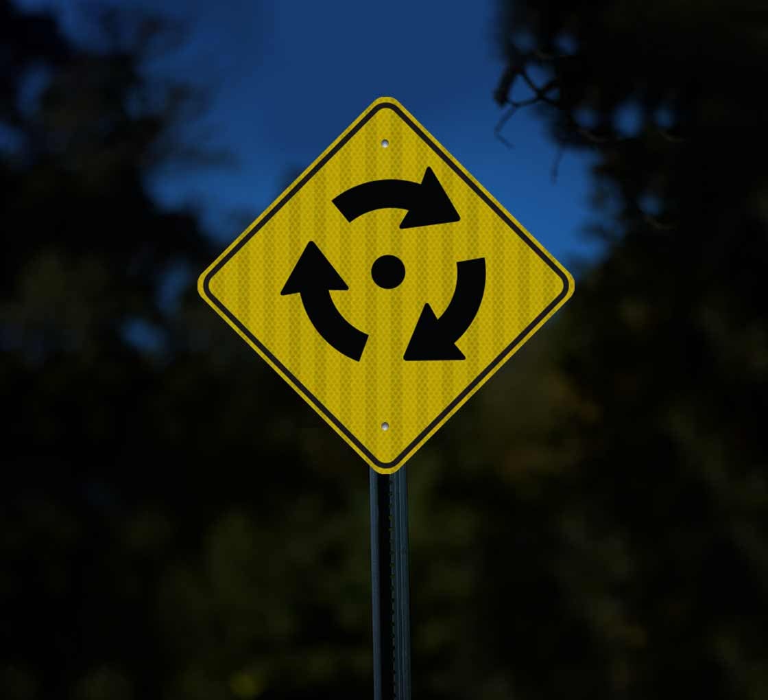 Roundabout Intersection Sign