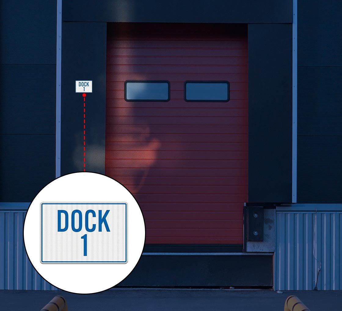 Dock Number Decal (EGR Reflective)