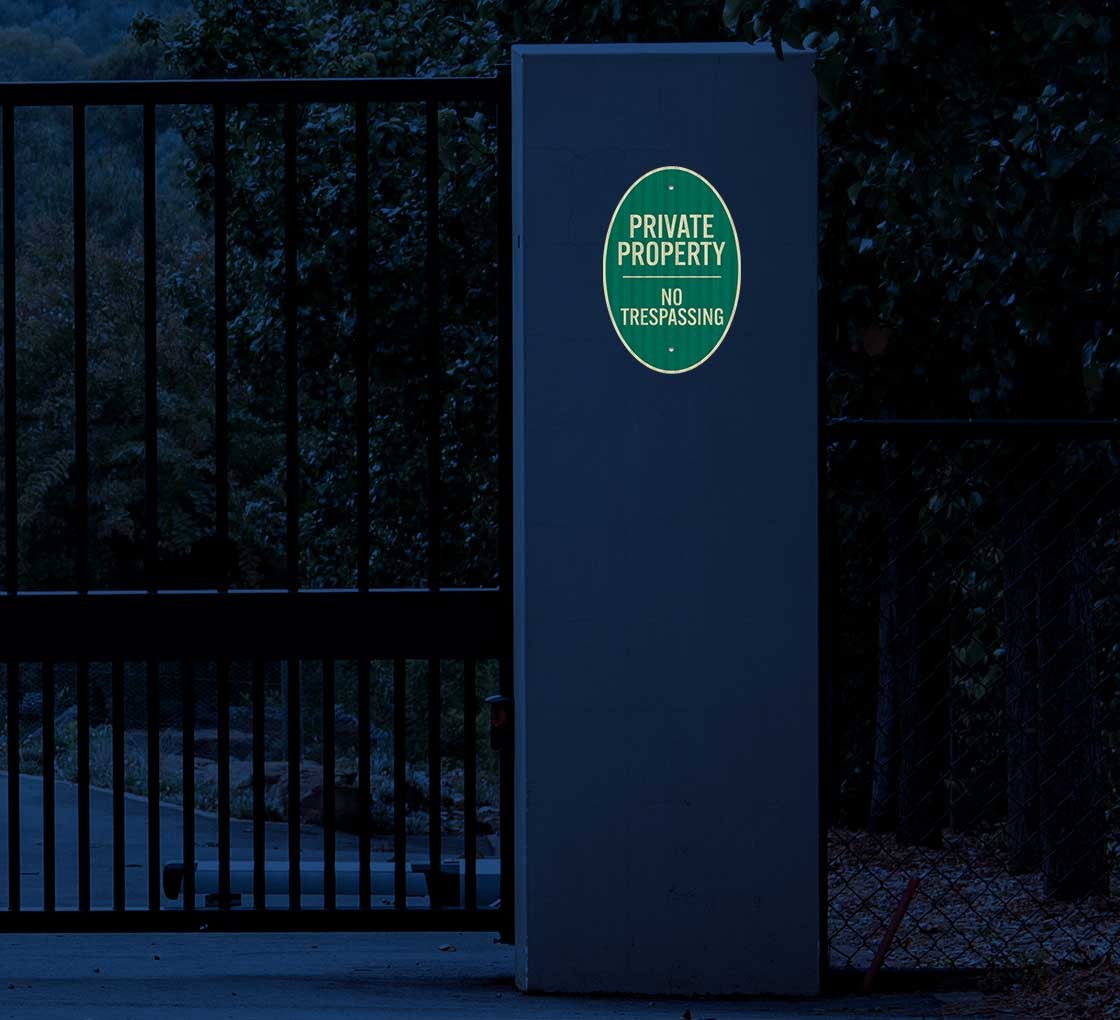 No Trespassing Private Property Aluminum Sign (HIP Reflective)