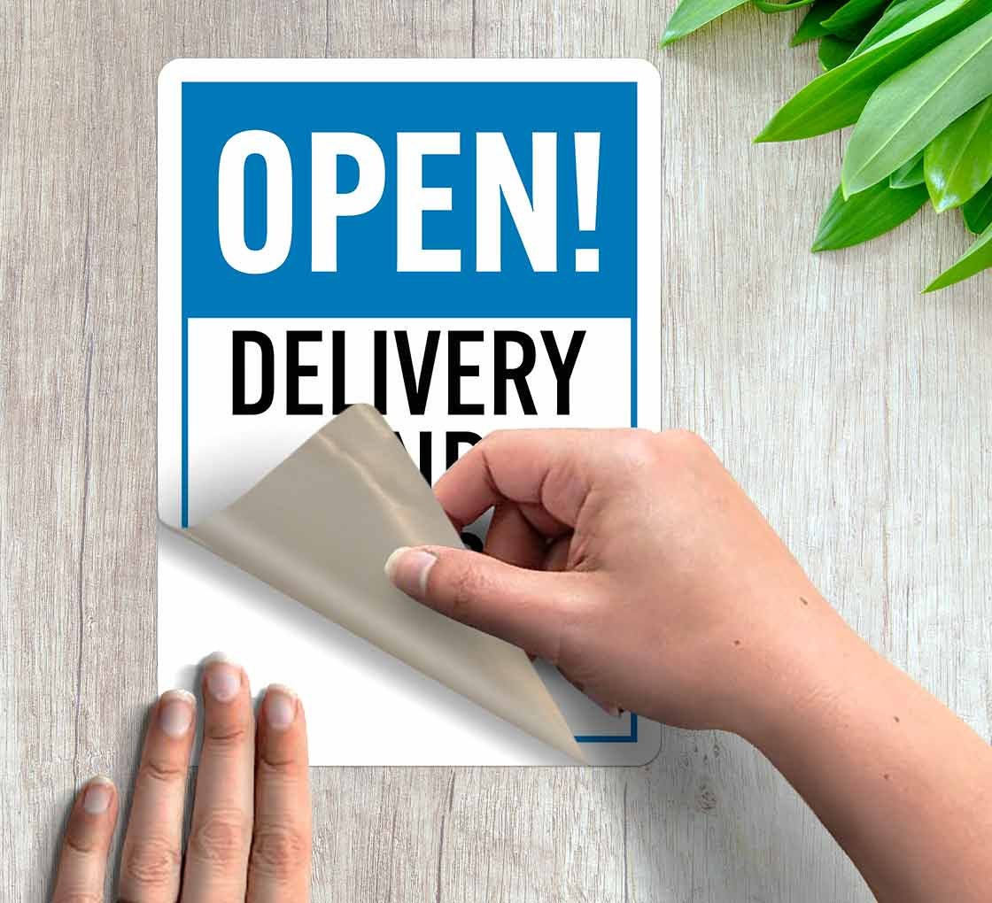 Delivery & Take Out Only Decal (Non Reflective)