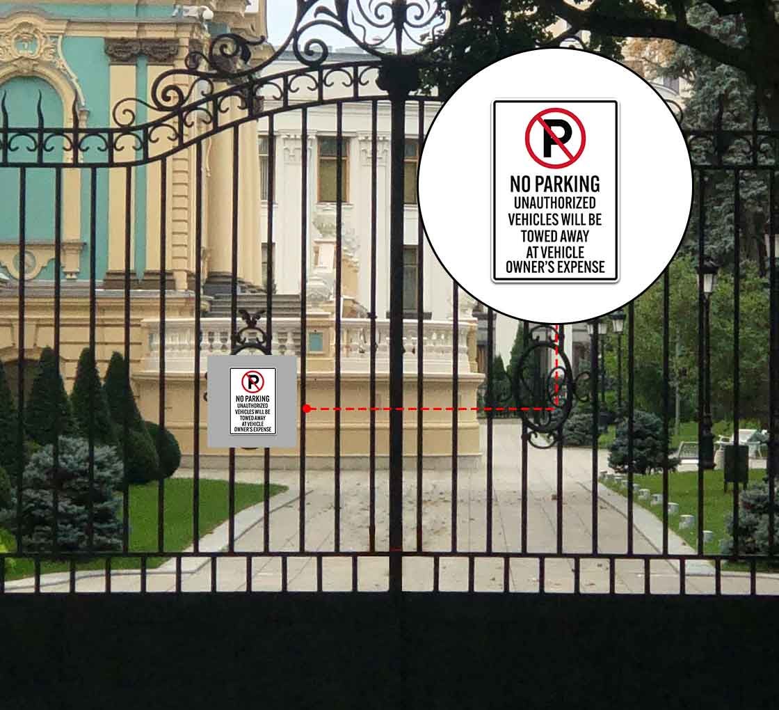 Unauthorized Vehicles Will Be Towed Decal (Non Reflective)