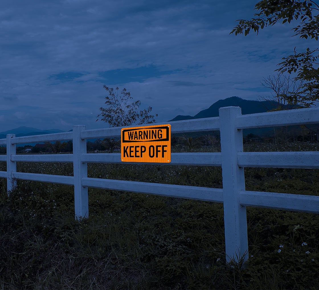 OSHA Warning Keep Off Aluminum Sign (EGR Reflective)