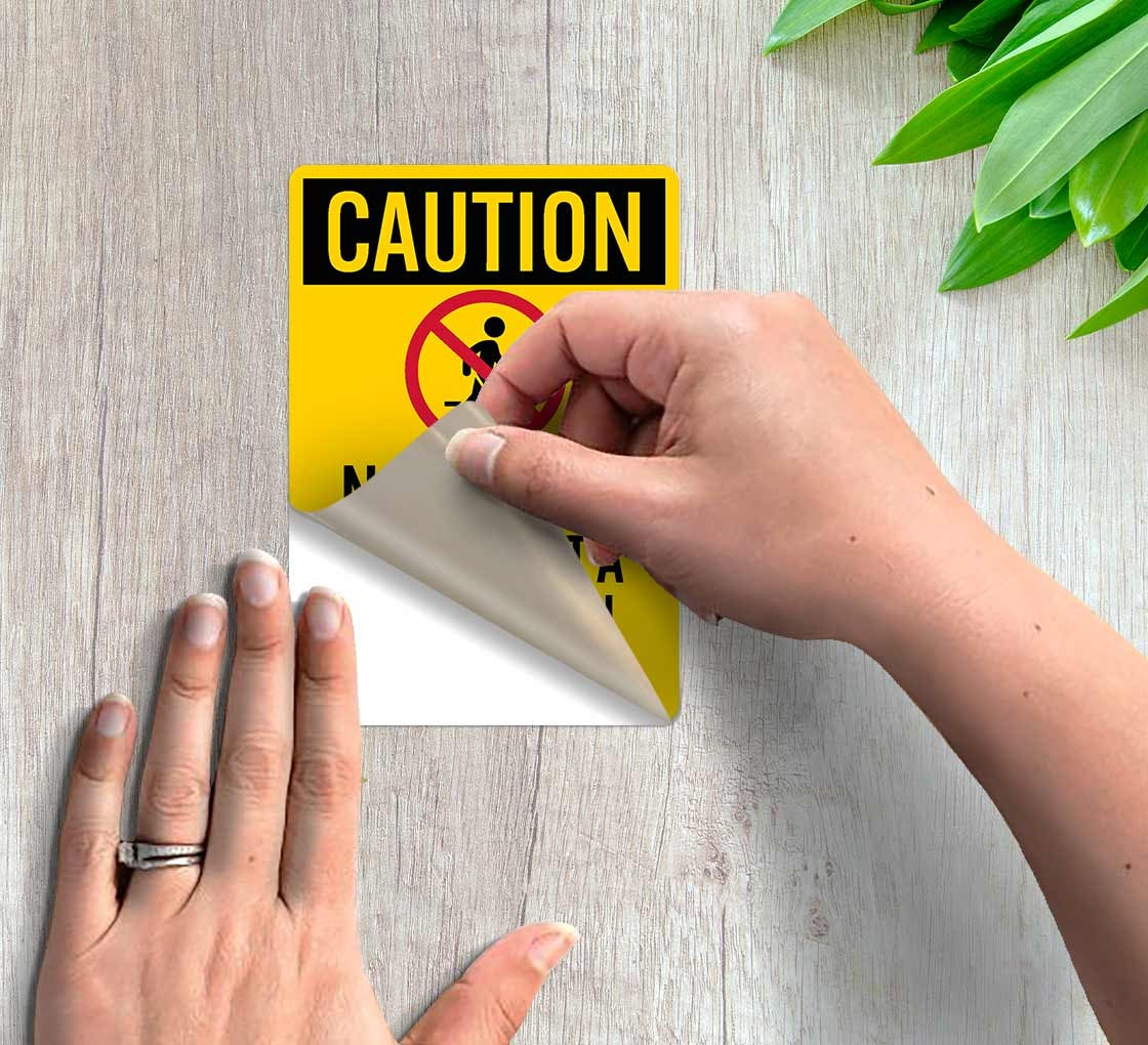 OSHA This Is Not A Pedestrian Walkway Decal (Non Reflective)