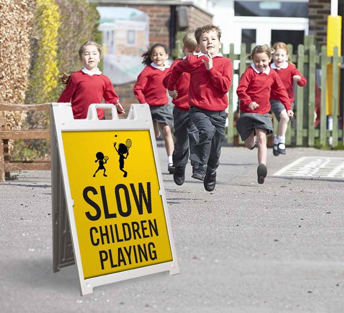 Slow Children Playing Corflute Sign (Non Reflective)