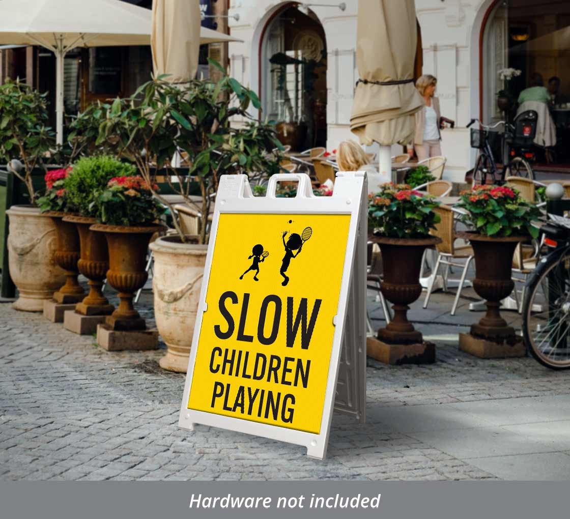 Slow Children Playing Corflute Sign (Non Reflective)