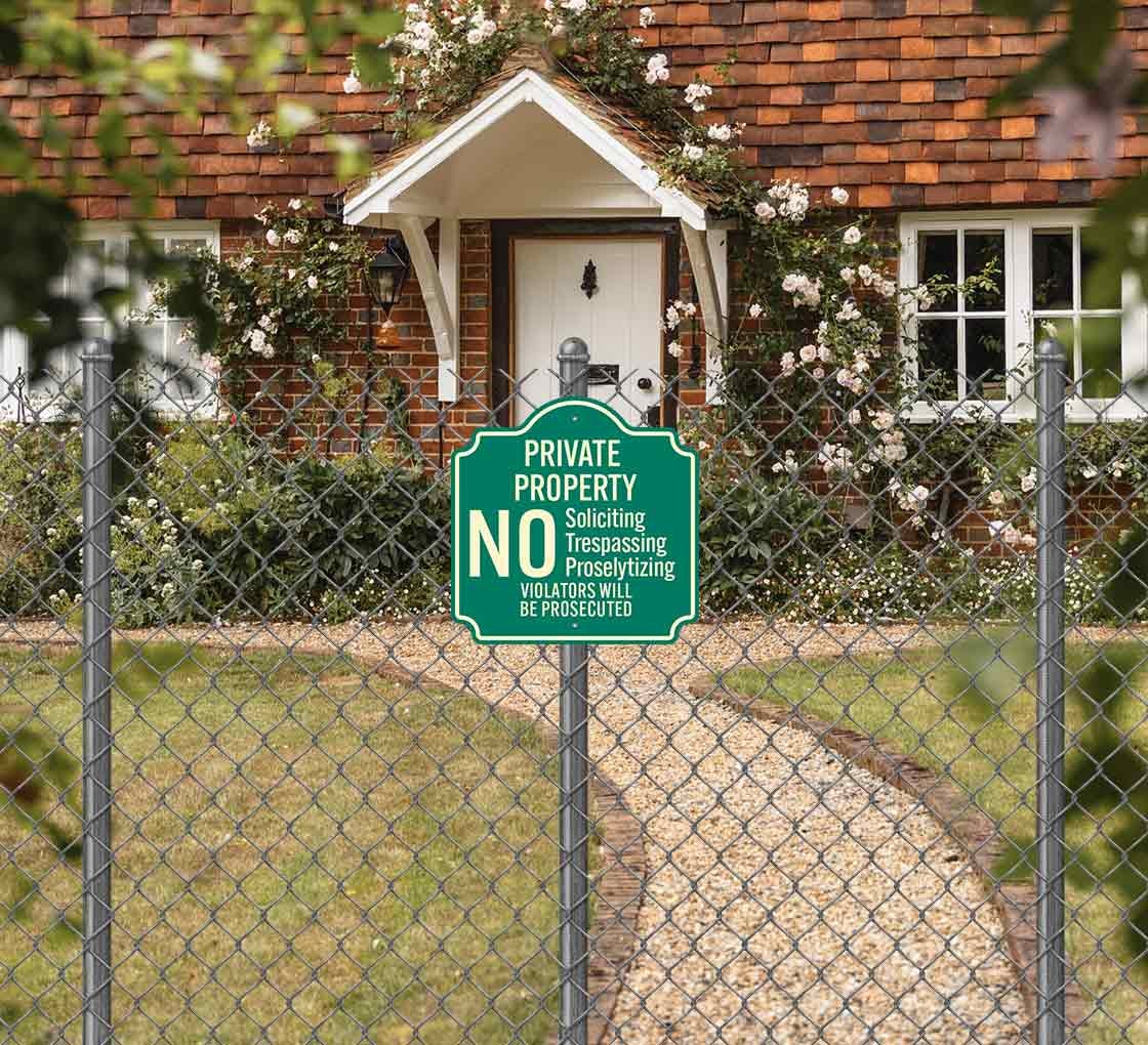Sigo Signs No Trespassing Sign - 24x30 Inch, Reflective .080 Aluminum, Not A Public Hiking Trail, Made In USA - View #5