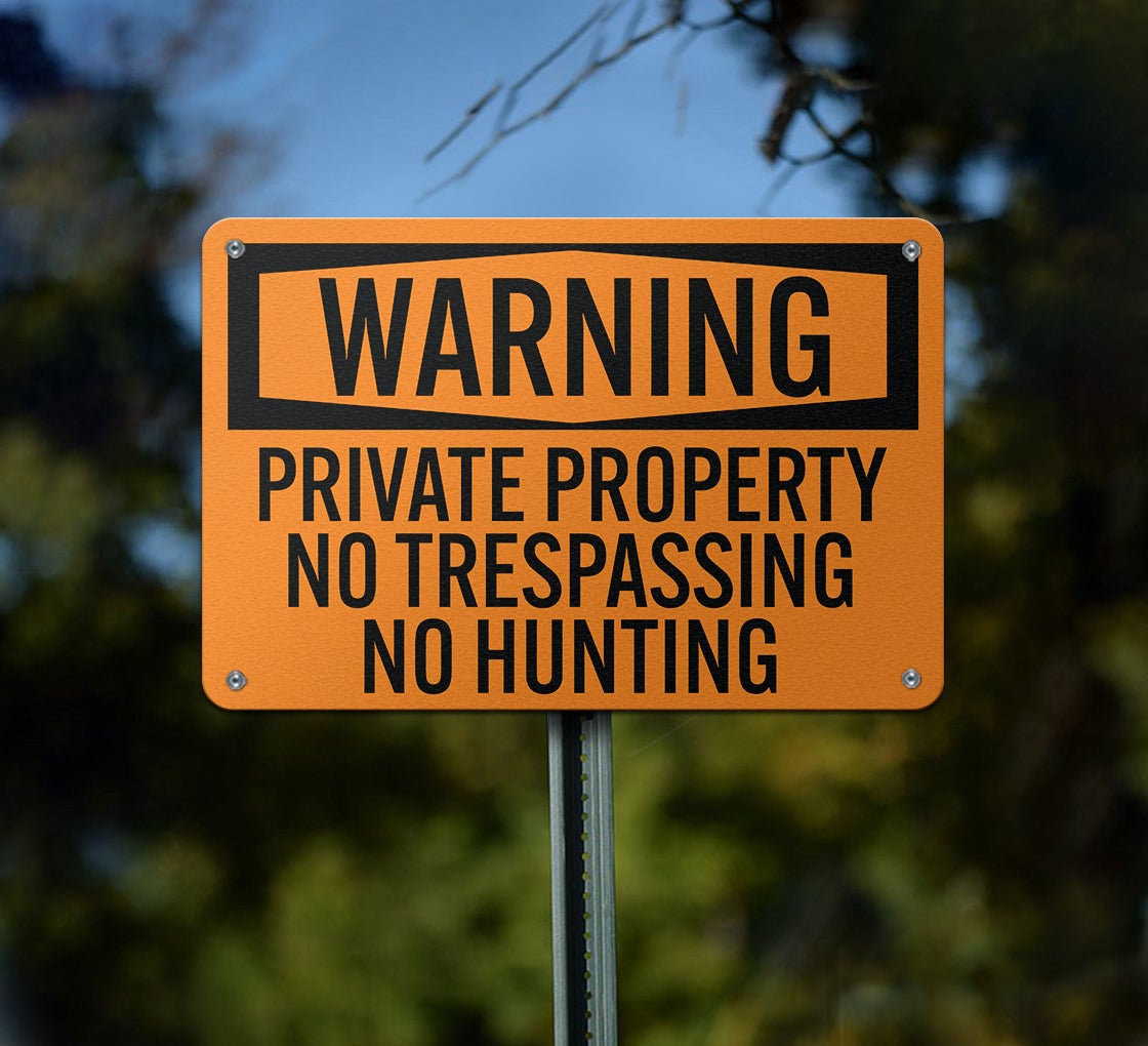 OSHA No Trespassing Aluminum Sign (Non Reflective)