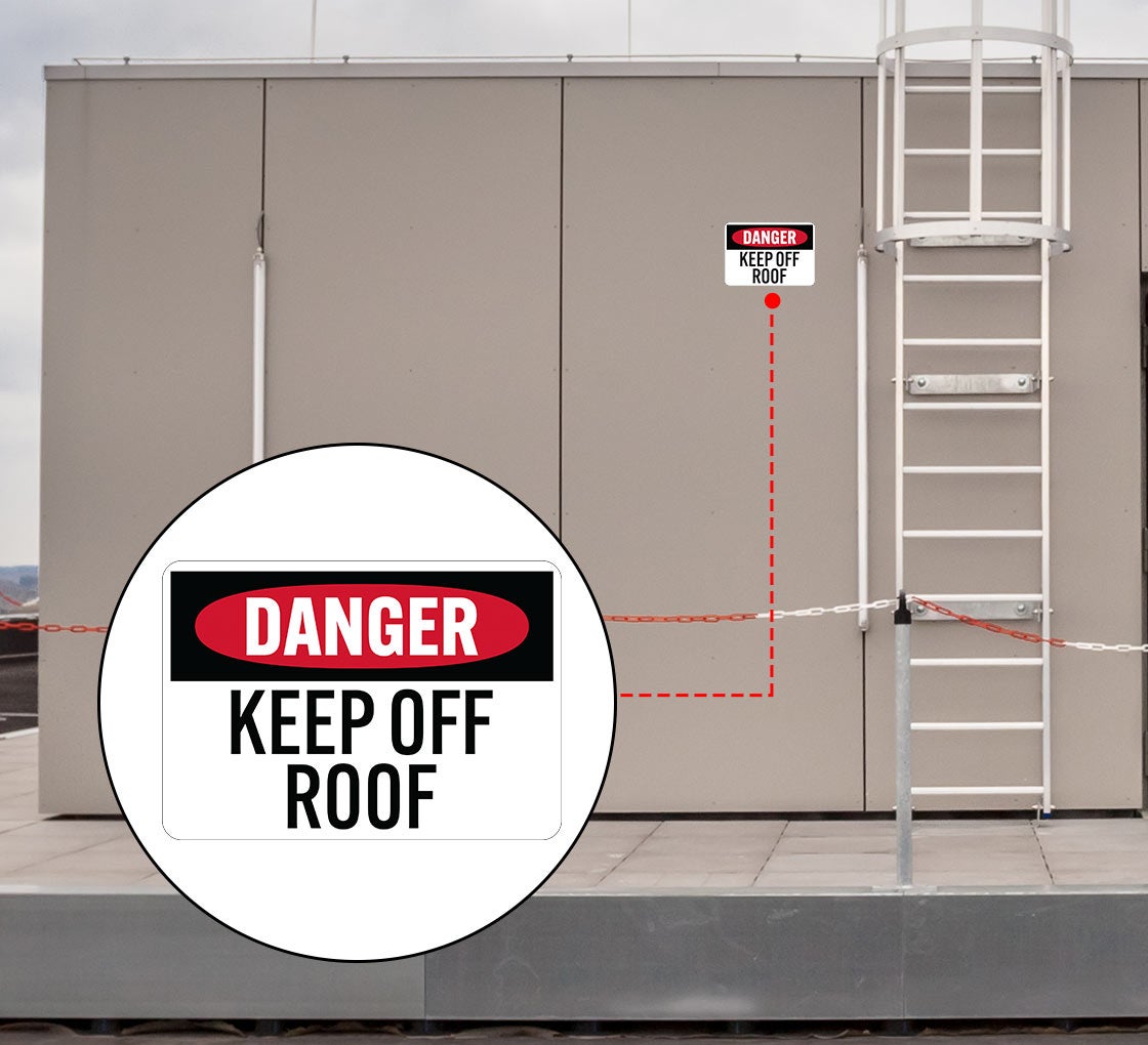 Keep Off Roof Decal (Non Reflective)