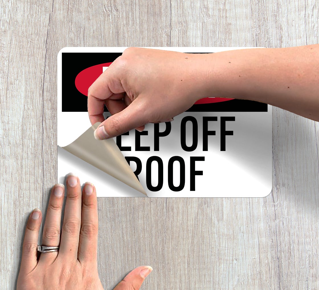 Keep Off Roof Decal (Non Reflective)