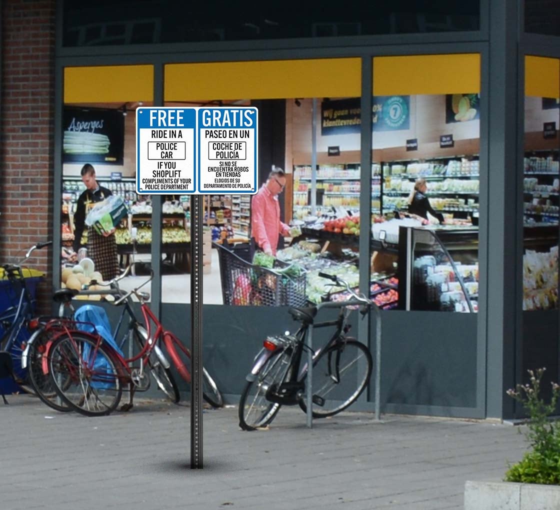 Free Ride in a Police Car if You Shoplift Signs | BannerBuzz