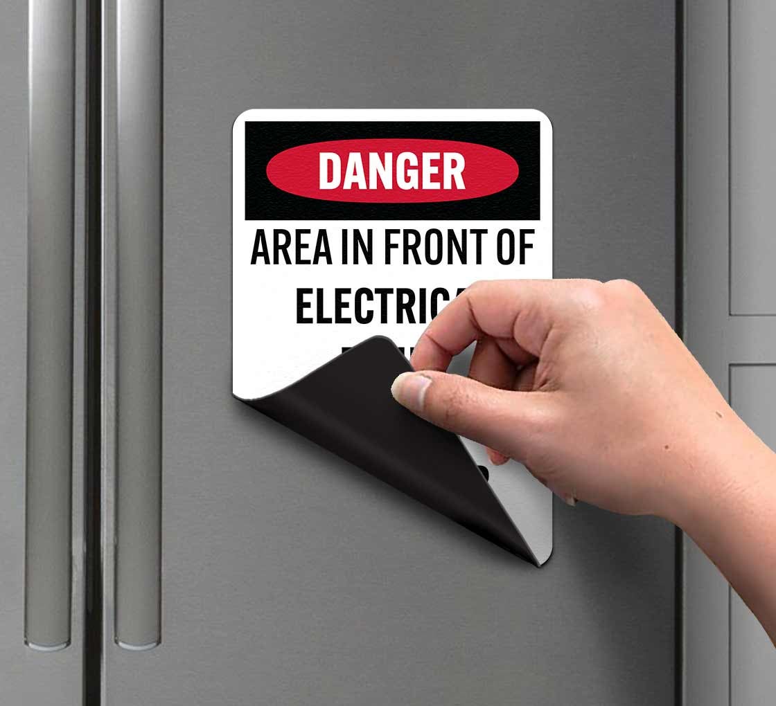 Electrical Panel Must Be Kept Clear Magnetic Sign (Non Reflective)
