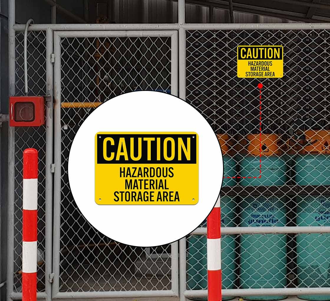 12" X 18" Warning Electrical Hazard Aluminum Sign - View #11