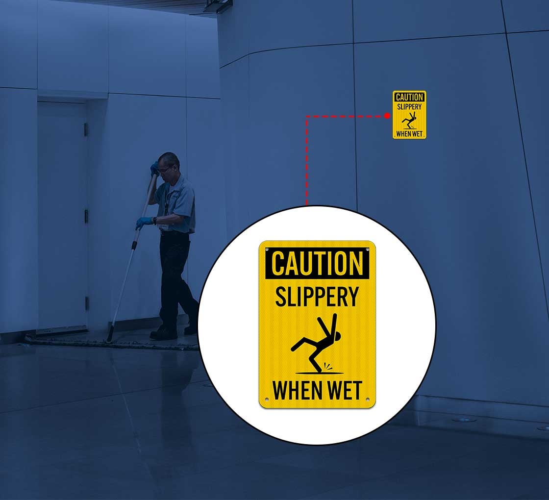 Slippery When Wet Aluminum Sign (EGR Reflective)