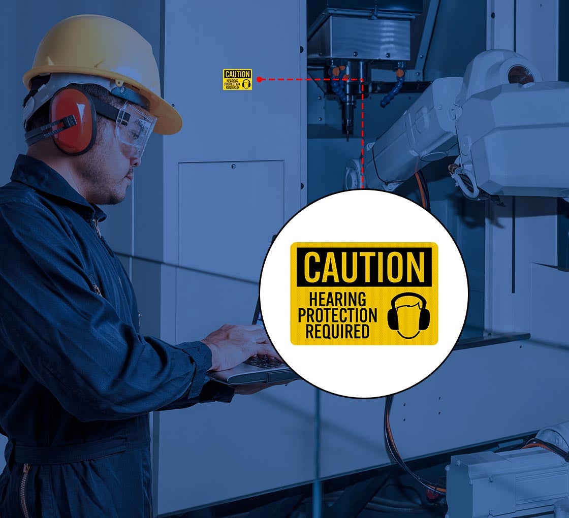 Hearing Protection Required Decal (EGR Reflective)