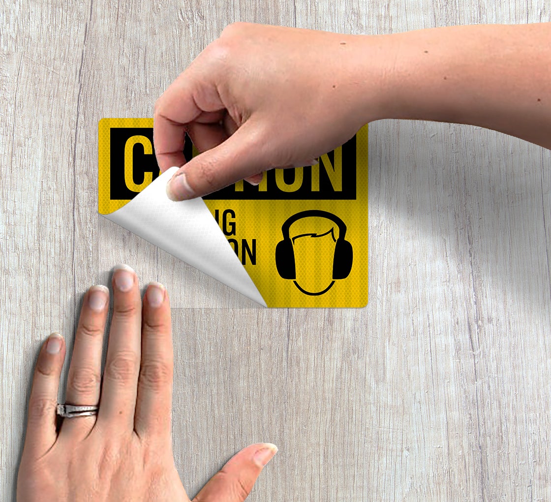 Hearing Protection Required Decal (EGR Reflective)