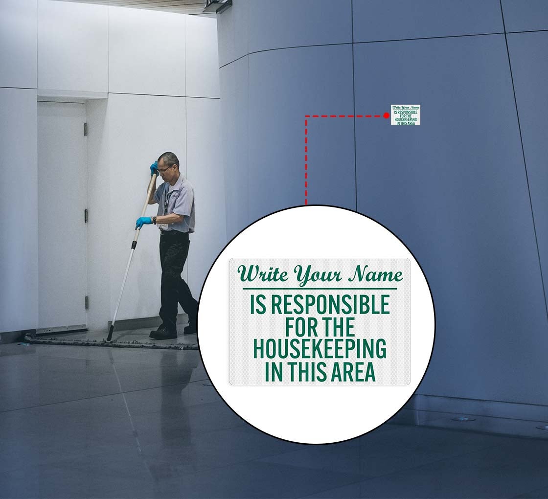 Write On Responsible For Housekeeping Decal (EGR Reflective)