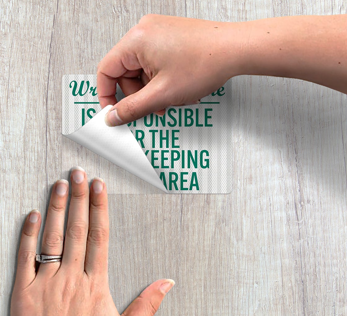 Write On Responsible For Housekeeping Decal (EGR Reflective)