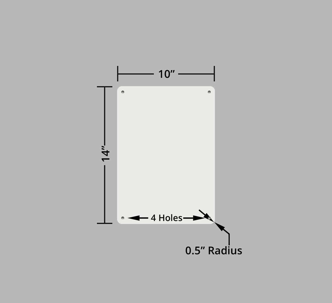 Radiation Hazard Plastic Sign