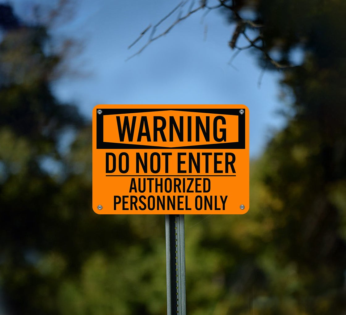 OSHA Warning Do Not Enter Authorized Personnel Only Plastic Sign