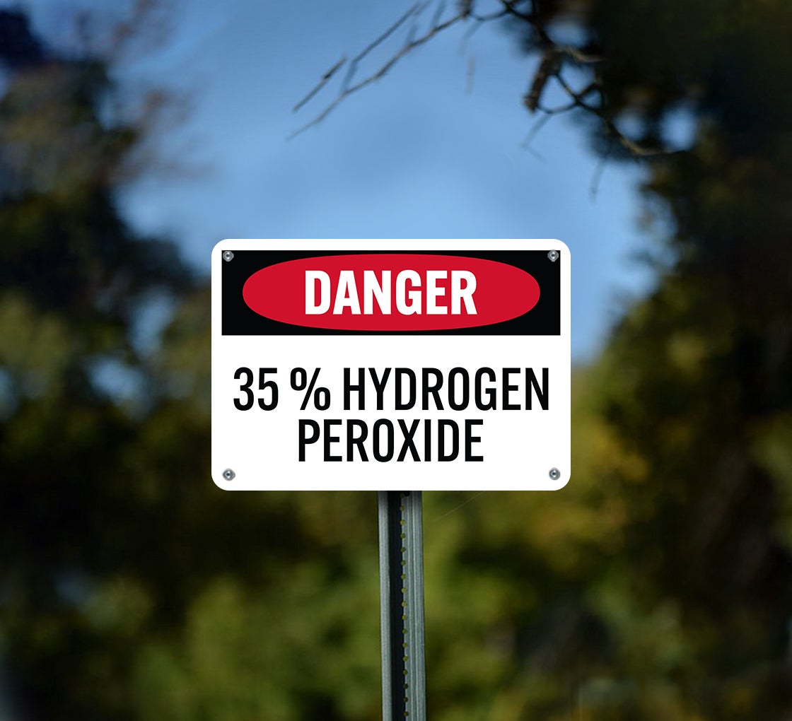 Hazard Sign H2o2 Hydrogen Peroxide Hazard Symbols