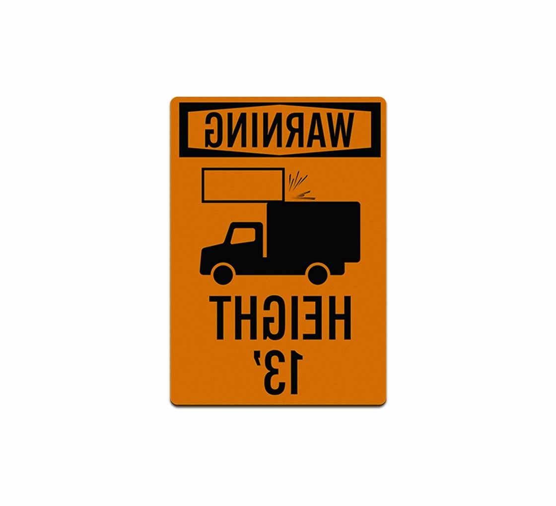OSHA Low Clearance Mirror Decal (Reflective)