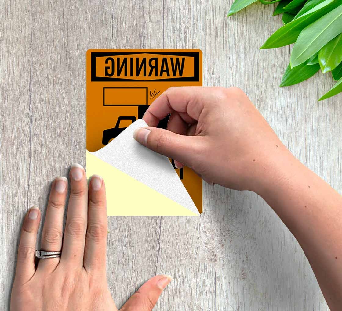 OSHA Low Clearance Mirror Decal (Reflective)