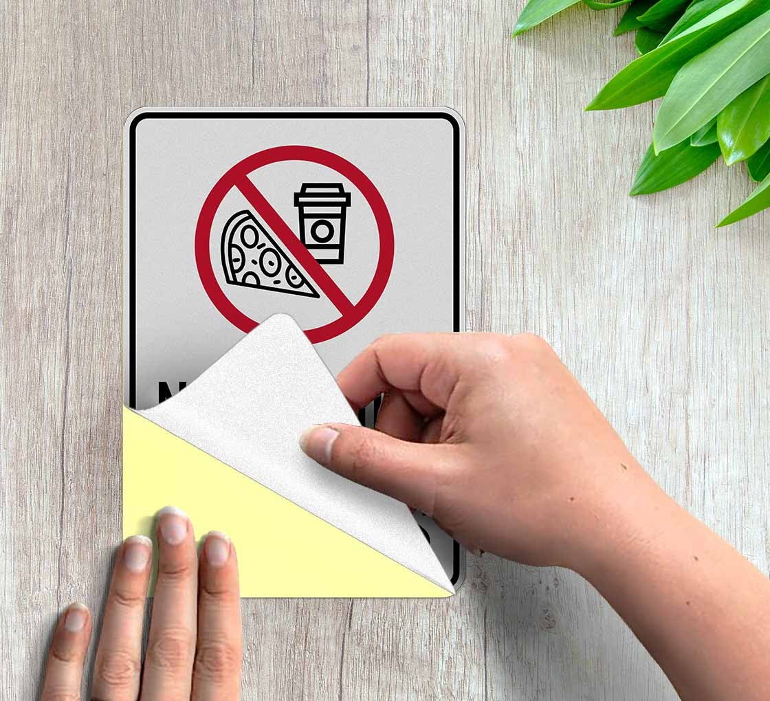 No Outside Food Or Beverages Decal (Reflective)