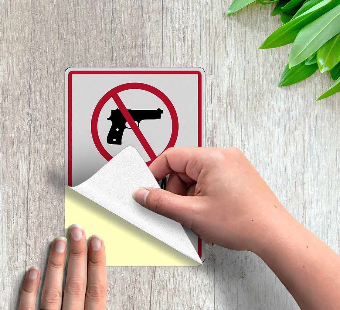Wisconsin Gun Law Firearms Are Prohibited Decal (Reflective)