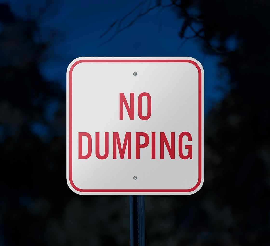 No Dumping Allowed Aluminum Sign (Reflective) no-dumping-allowed-aluminum-sign-reflective