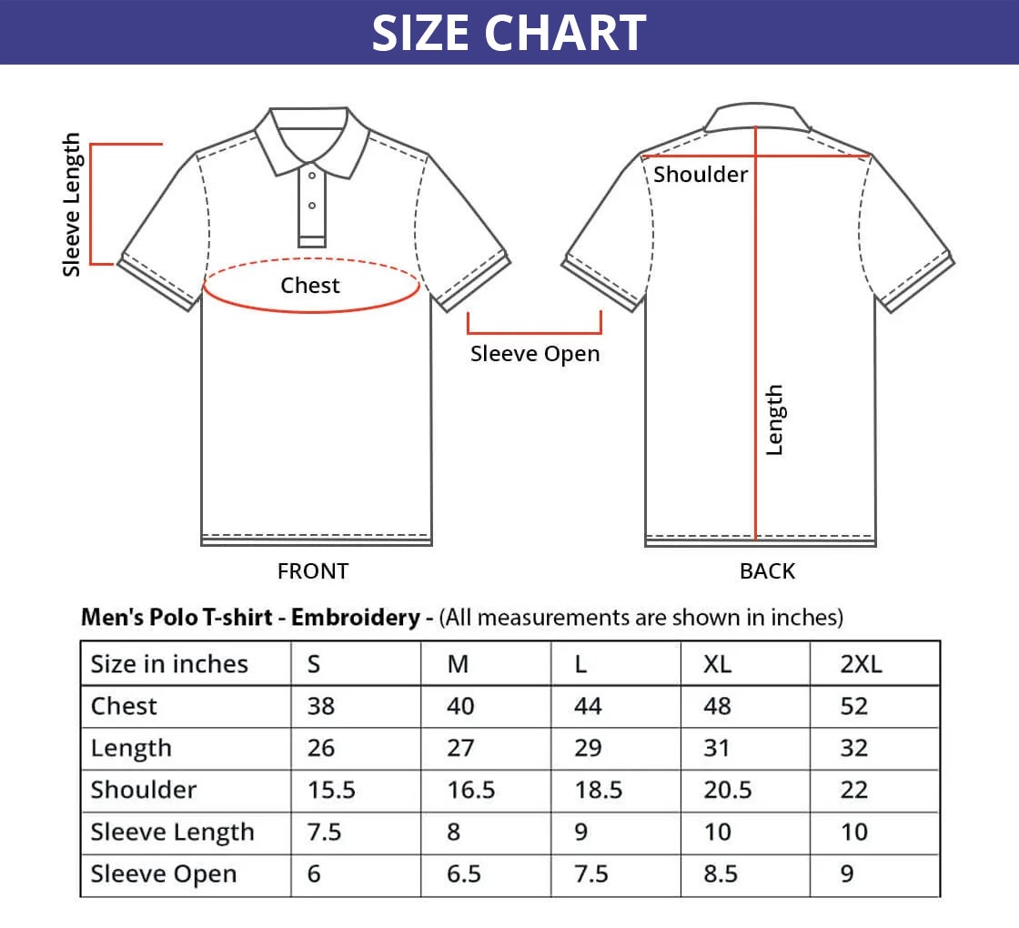 Men's Red Polo Shirt - Printed