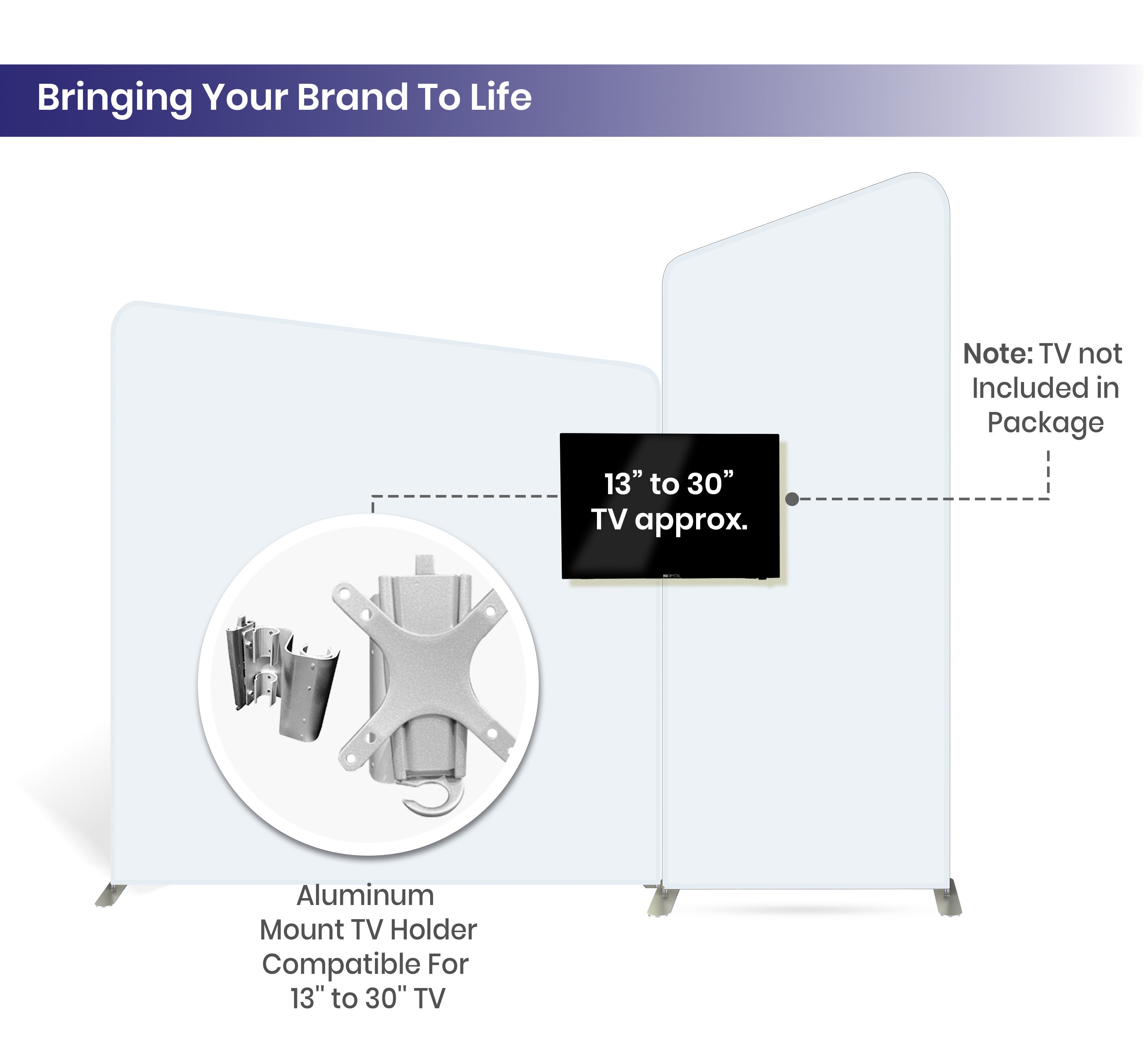 20ft Inline Trade Show Booth – Tension Fabric Display with Podium