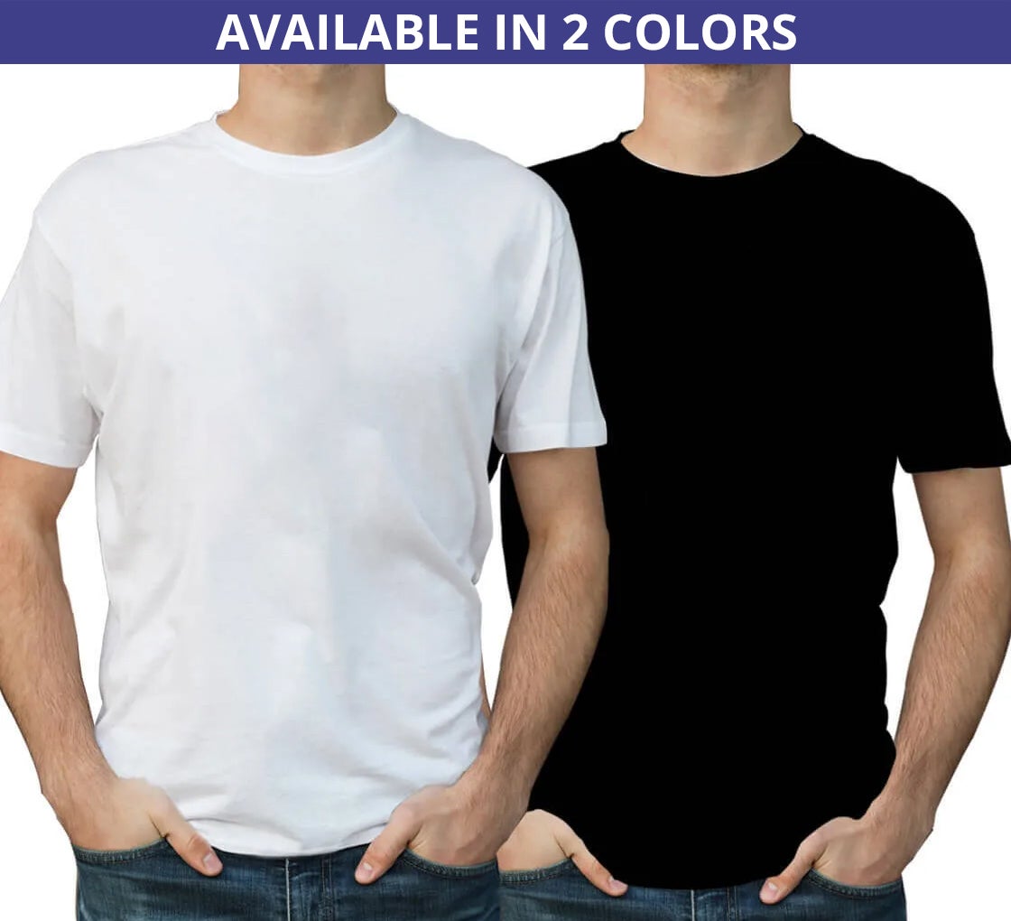 Men's Printed Organic T shirt - Crew Neck