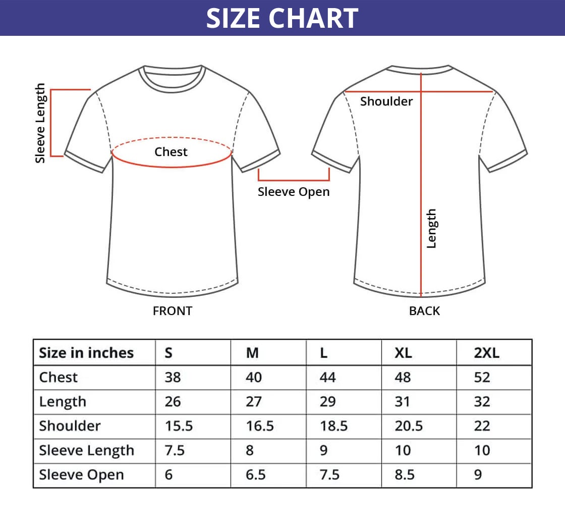 Men's Printed Organic T shirt - Crew Neck